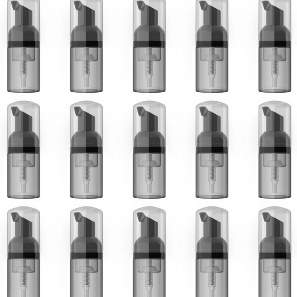 New 15 Pack Black Foam Soap Dispenser Bottles Empty 1 oz Travel Refillable - Picture 1 of 6